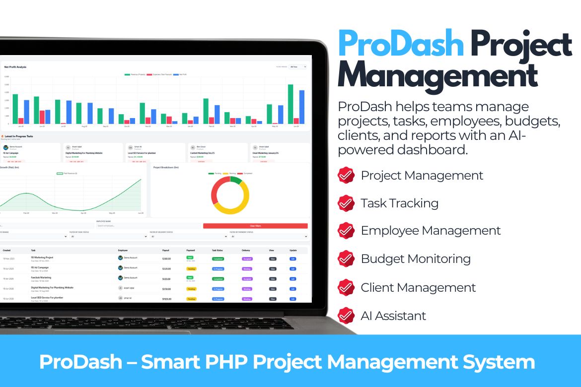 ProDash Project Management Dashboard